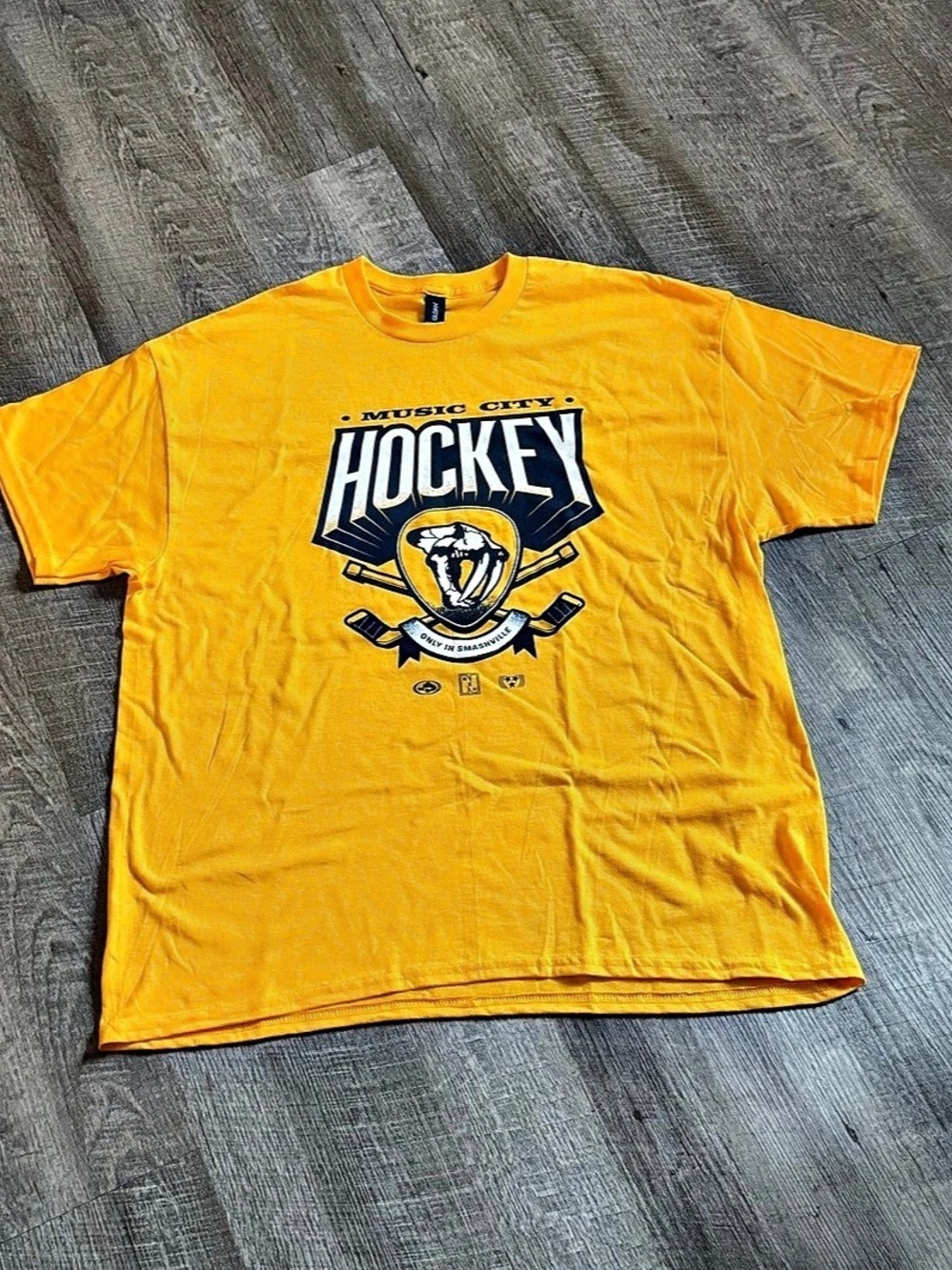 2026/27 Nashville Predators Music City Hockey Season Tour Yellow Graphic Tee